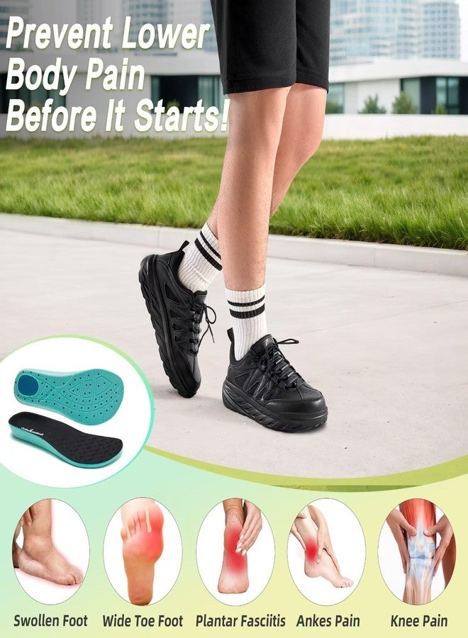 OrthoComfoot Men's Orthopedic Diabetic Wide Leather Dress Shoes: Arch Support Orthotic Foot Pain Relief Hammer Toes Plantar Fasciitis Neuropathy Casual Shoes, Leather Upper Travel Shopping Work Shoes Black Size 10 - Image 5